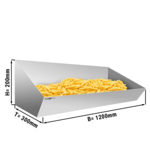 Nerezová nádoba na vyprážané pokrmy  1200 x 300 mm