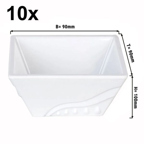 (10 kusov) Melamínová misa pre Etagere/ Buffet stojan - Výška: 100 mm