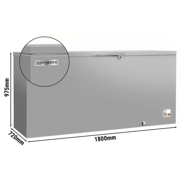 Mraznička - 1800mm - 534 litrov - nerezové veko