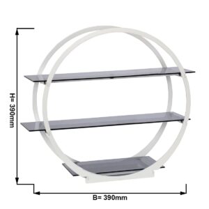 Etažér / bufetový stojan - Ø 390mm - Biela