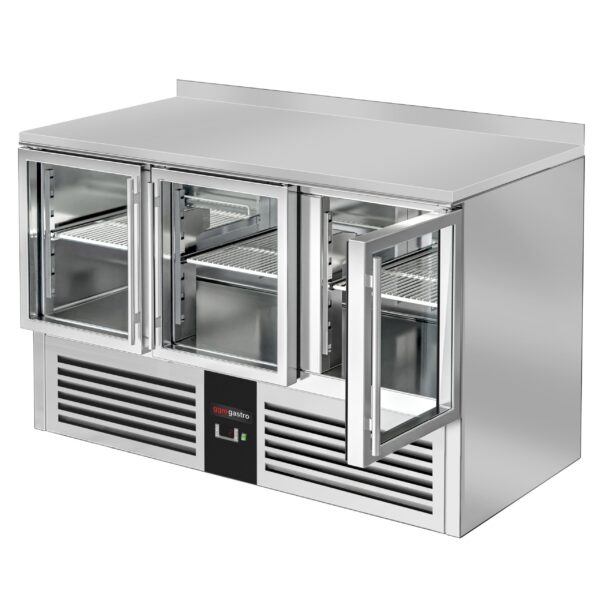 Chladiaci pult - 1370 x 700 mm - 3 x sklenené dvere - Image 3