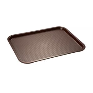 (6 kusů) Tác pro rychlé občerstvení - polypropylen - 350x270 mm - hnědý