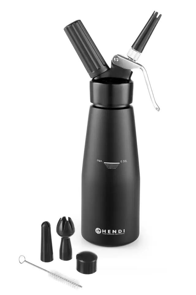 Láhev na šlehačku , HENDI, Kitchen Line, 0,5L, Černá, ⌀80x(H)260mm - Obrázek 2