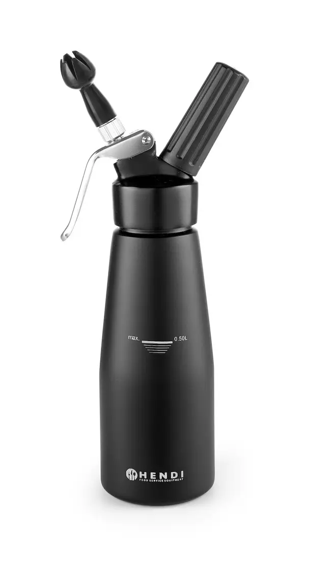Láhev na šlehačku , HENDI, Kitchen Line, 0,5L, Černá, ⌀80x(H)260mm