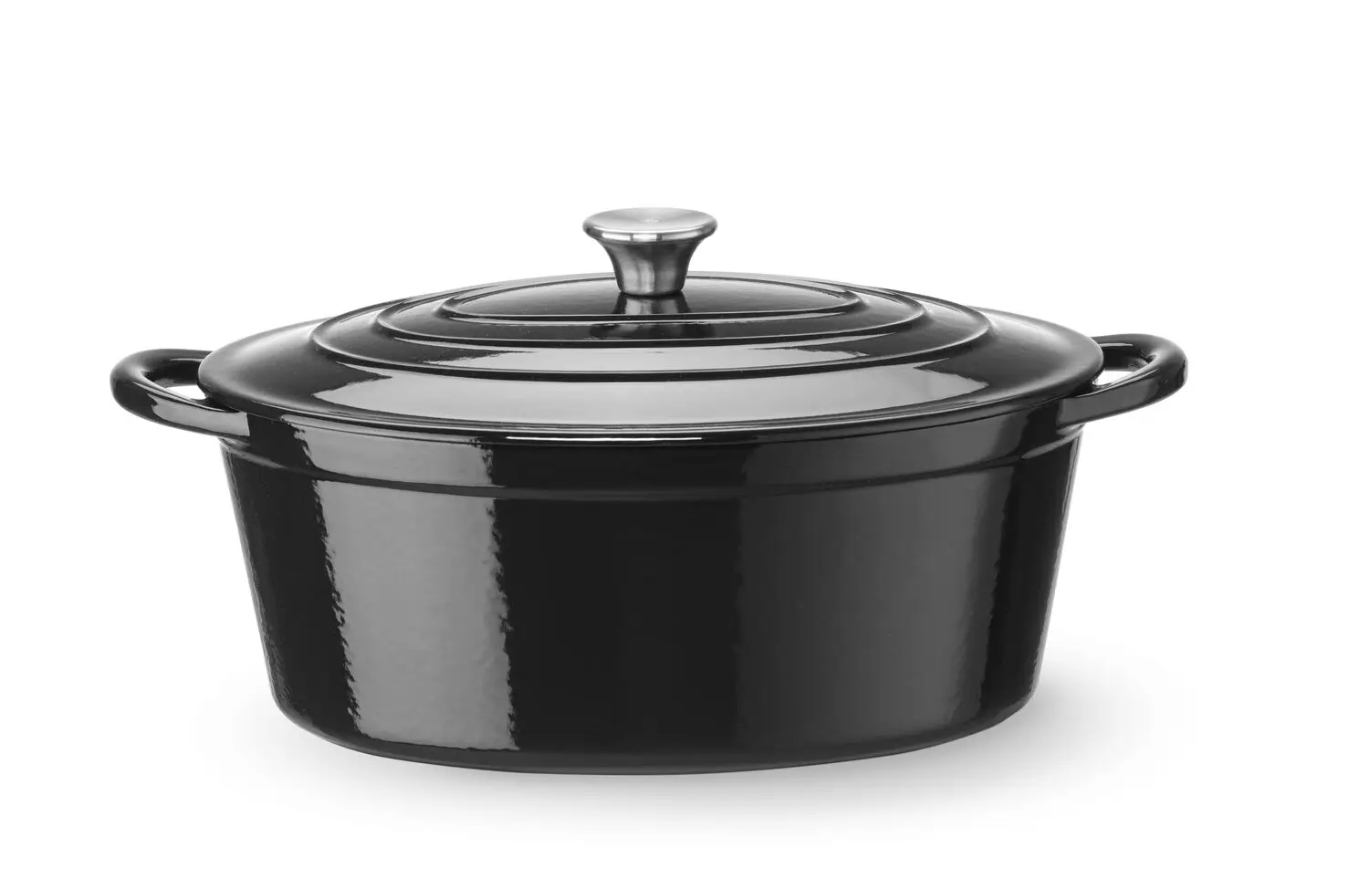 Litinový smaltovaný kastrol, HENDI, 6,88L, Černá, 405x255x(H)134mm