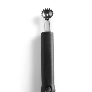 Dekorační nůž na kulaté tvary – jednoduchý, vlnitý, HENDI, Černá, (L)150mm