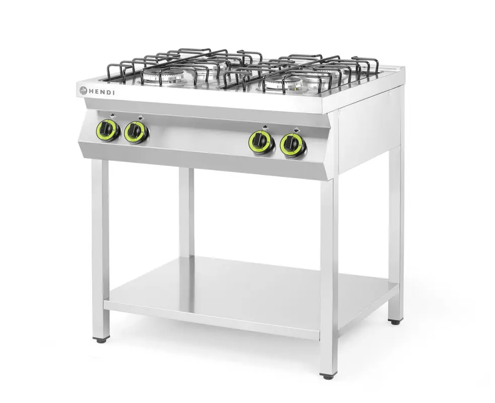 Plynový vařič se 4 hořáky na otevřeném stojanu, HENDI, Smart, 19kW, 800x700x(H)900mm - Obrázek 2