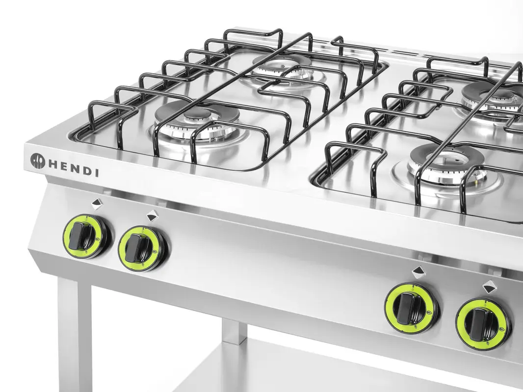 Plynový vařič se 4 hořáky na otevřeném stojanu, HENDI, Smart, 19kW, 800x700x(H)900mm - Obrázek 3