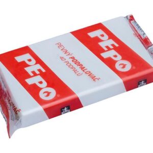 Podpalovač PE-PO® pevný, 40 podpalů, rozpalovač na gril, kamna, krby, kamna