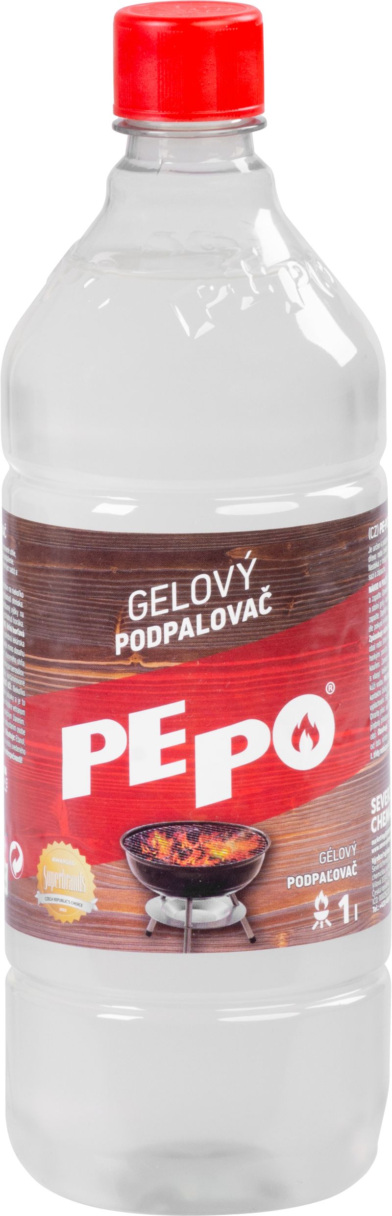 Podpalovač PE-PO® gelový, 1000 ml, rozpalovač na gril, kamna, krby, kamna