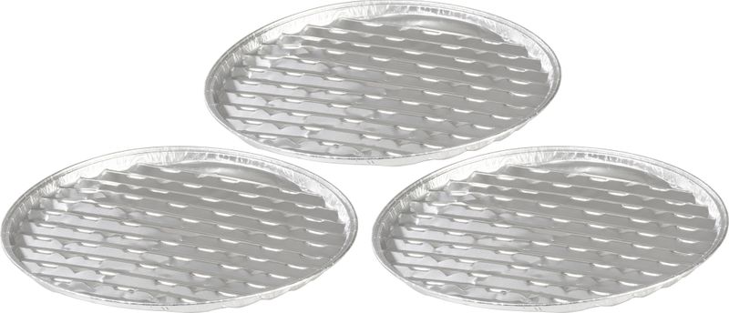 Miska MagicHome, 34x2 cm, grilovací, perforovaná, 3 ks, Alu, kulatá - Obrázek 4