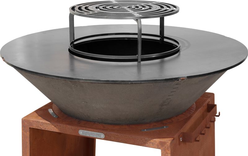 Gril Strend Pro Fiesta, provedení rust, ocel, průměr 100 cm, s ohništěm - Obrázek 2