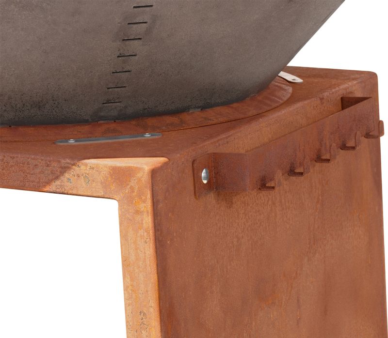 Gril Strend Pro Fiesta, provedení rust, ocel, průměr 100 cm, s ohništěm - Obrázek 4