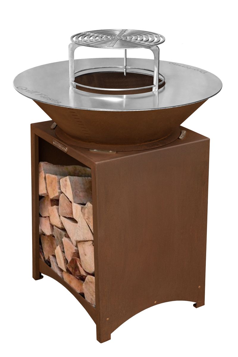 Gril Strend Pro Fiesta, provedení rust, ocel, průměr 100 cm, s ohništěm - Obrázek 8