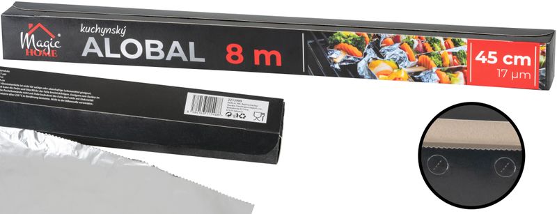 Alobal MagicHome 45 cm, L-8 m, 17 µm, hliníkový, grilovací, EXTRA STRONG - Obrázek 6