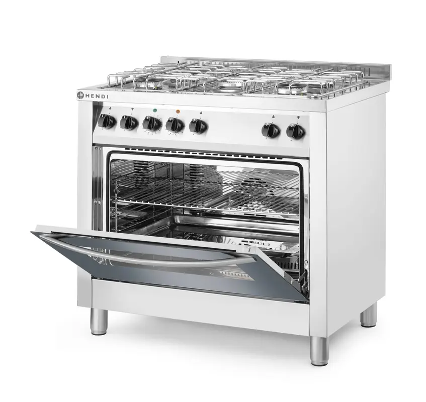 Plynový sporák s 5 hořáky, HENDI, Smart, 230V/3000W, 17000kW, 900x600x(H)900mm - Obrázek 2