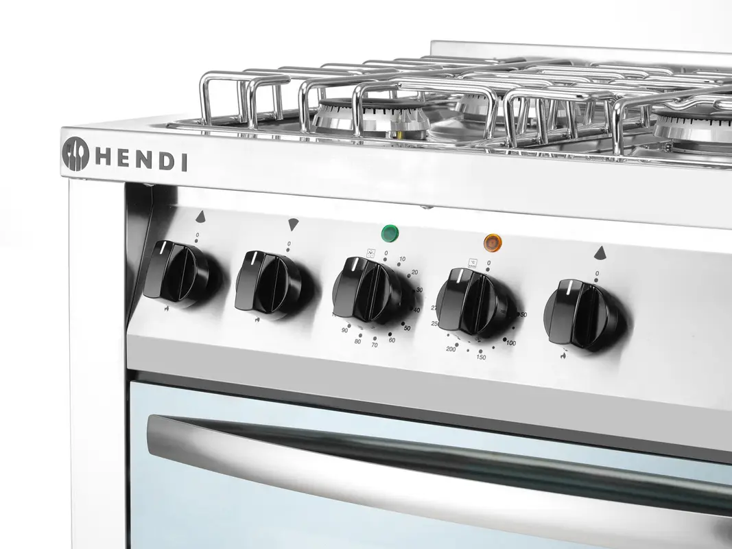 Plynový sporák s 5 hořáky, HENDI, Smart, 230V/3000W, 17000kW, 900x600x(H)900mm - Obrázek 4