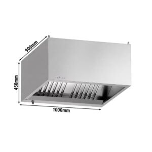 Skříňová digestoř - 1000 mm – s motorem, regulátorem, filtrem a lampou