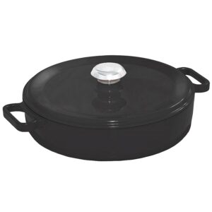 Litinová zapékací mísa – 2,4 litru – Ø 240 mm – láhev – černá