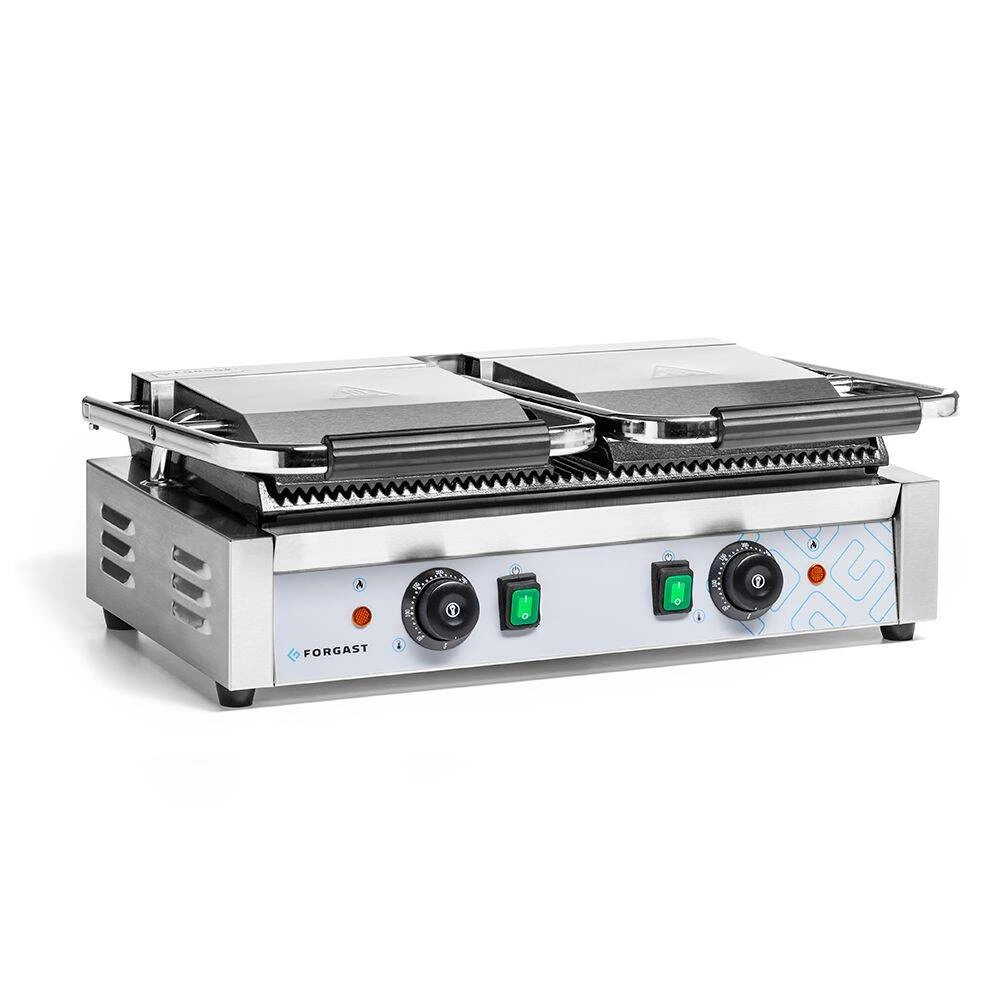 Dvojitý kontaktní gril, rýhované desky, 3.6 kW | FORGAST FG09202 - Obrázek 3