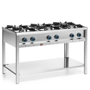 Plynový gastronomický sporák 6-hořákový, 34,4 kW | FORGAST FG09456