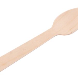 Lžička MagicHome Woodline ECO Gastro, dřevěná, příborová, 110 mm, bal. 100 ks, 100% Natural, mini dezertní