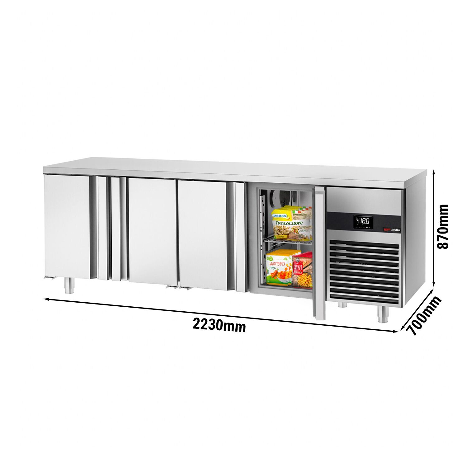 Prémiový mrazící pult – 2300 x 700 mm – se 4 dveřmi - Obrázek 6