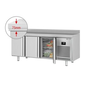 Mrazící pult Premium PLUS - 1960x700mm - se 3 dveřmi - se zvýšeným okrajem