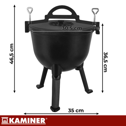 Smaltovaný litinový kotel 10l Kaminer - Obrázek 6