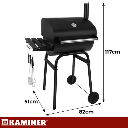 Zahradní gril s krytem 82x51x117cm Kaminer - Obrázek 3