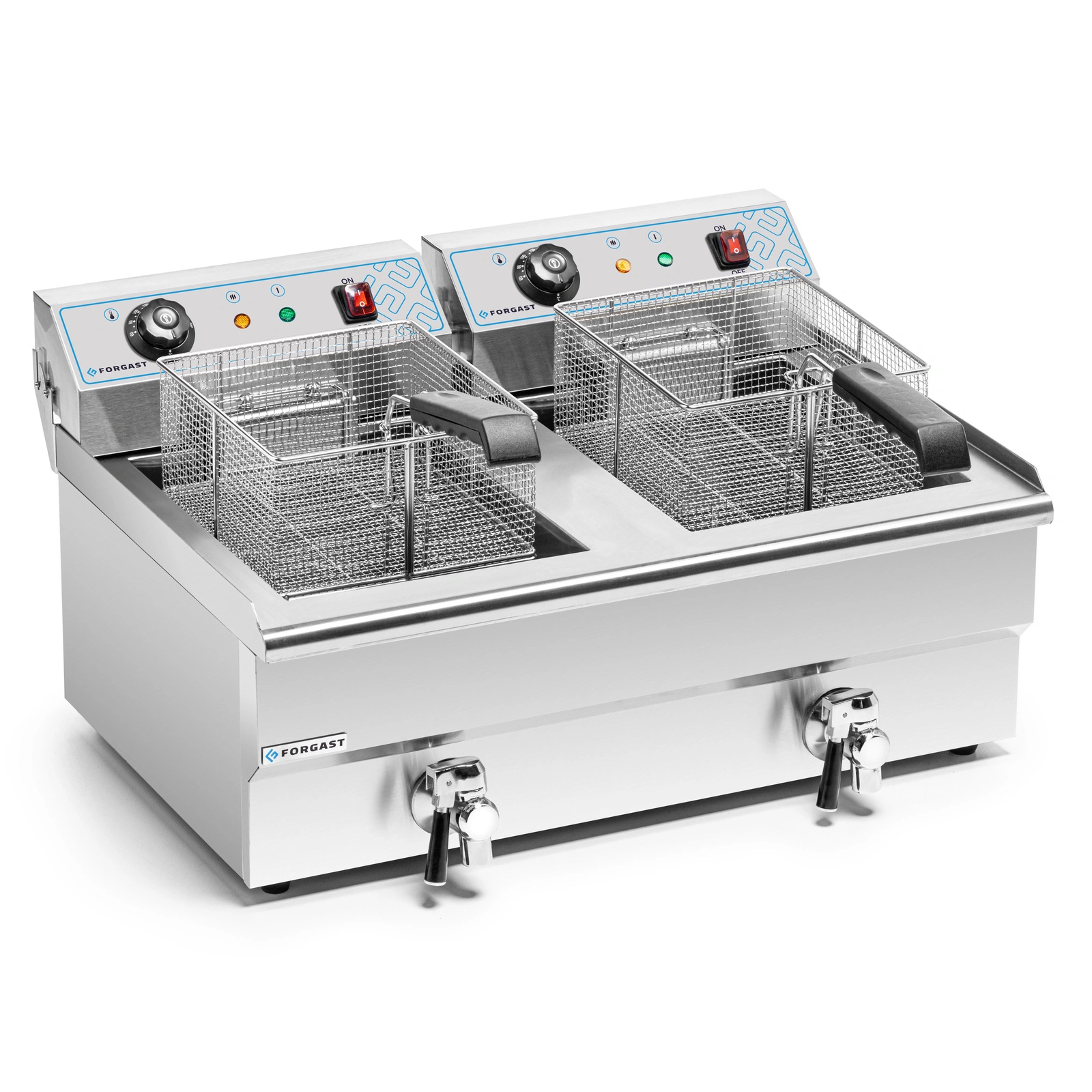 Elektrická fritéza 2-komorová 2x16l s výpustným kohoutkem, studená zóna, 10 kW, 230 V | FORGAST FG09016 - Obrázek 8