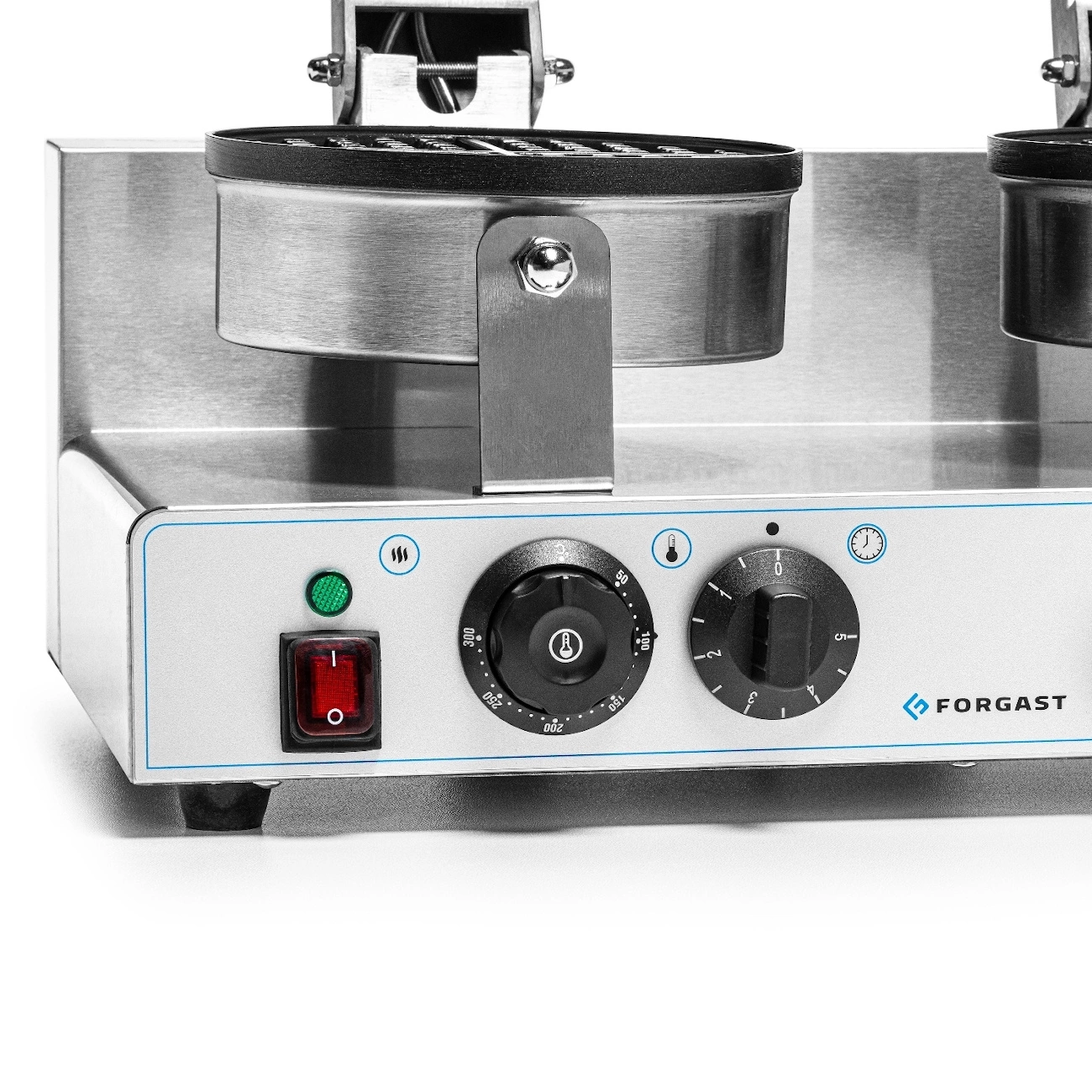 Elektrický dvojitý vaflovač na belgické vafle, průměr 18,5 cm, 4 kW, 230 V | FORGAST FG09721 - Obrázek 7