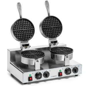 Elektrický dvojitý vaflovač na belgické vafle, průměr 18,5 cm, 4 kW, 230 V | FORGAST FG09721