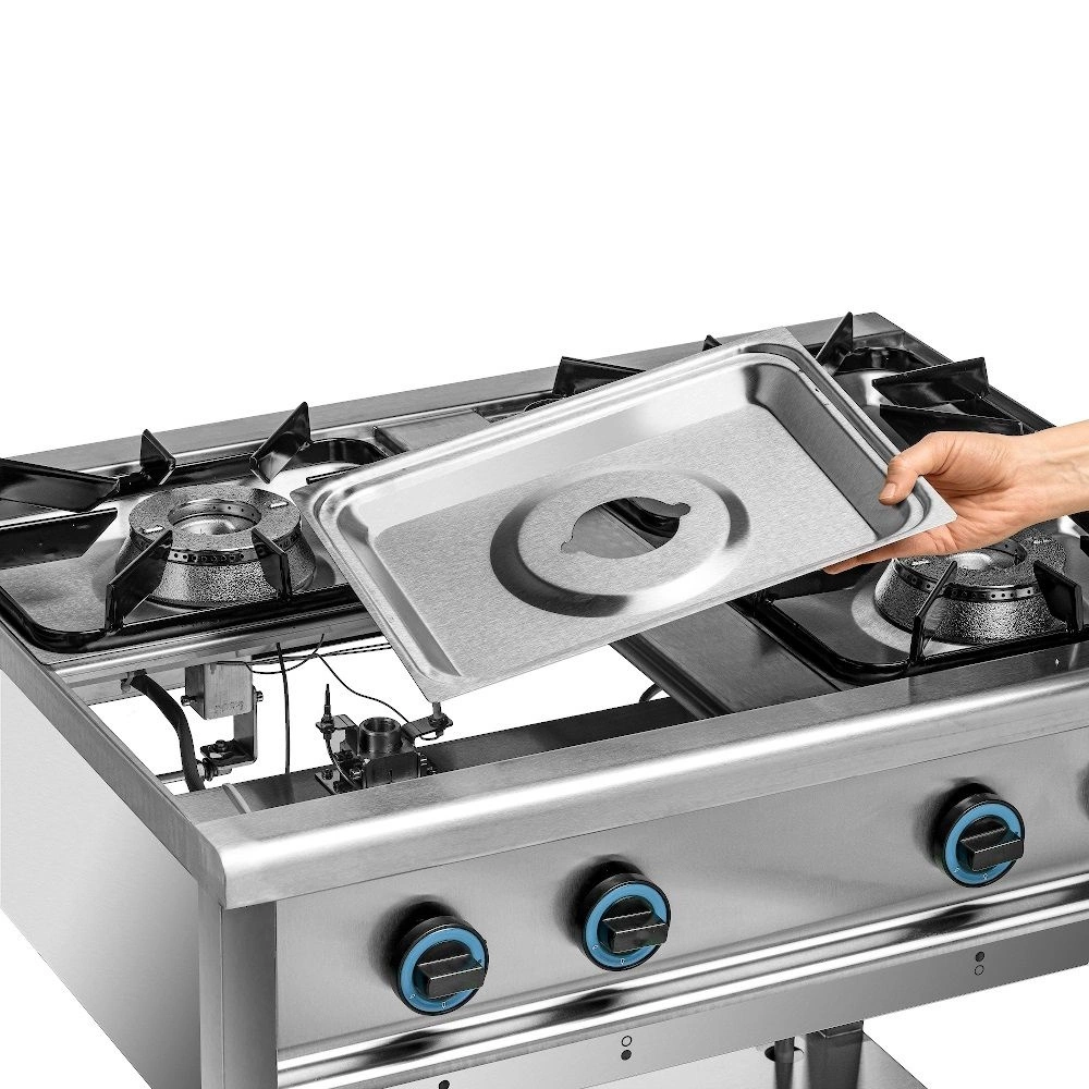 Gastronomická plynová kuchyně 4-hořáková s dolní policí, 23,5 kW | FORGAST FG09452 - Obrázek 3