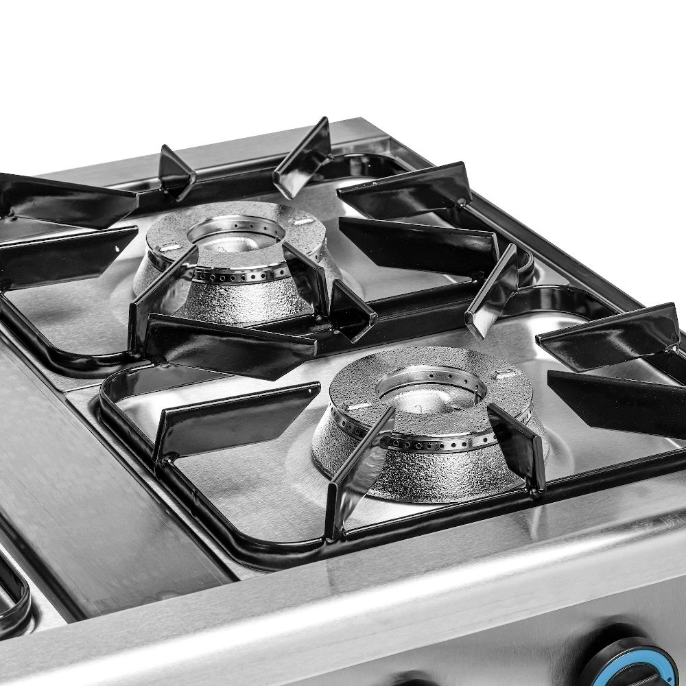 Gastronomická plynová kuchyně 4-hořáková s dolní policí, 23,5 kW | FORGAST FG09452 - Obrázek 4