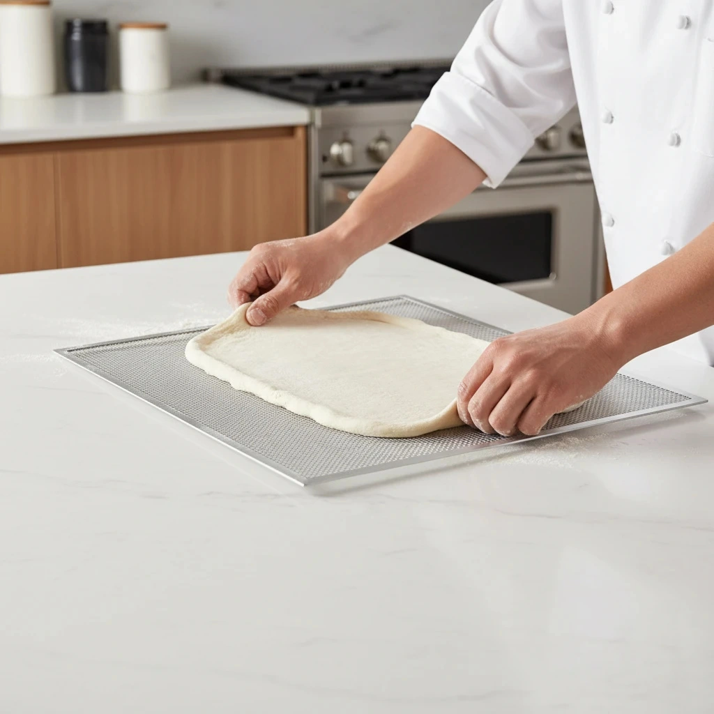 Hliníková obdélníková pizza síťka 60x40 cm | FORGAST FG02900 - Obrázek 4