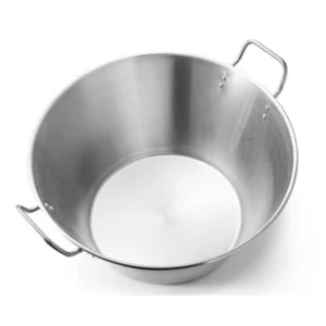 Ocelový podnos s držadly o průměru 50 cm FORGAST FG02850