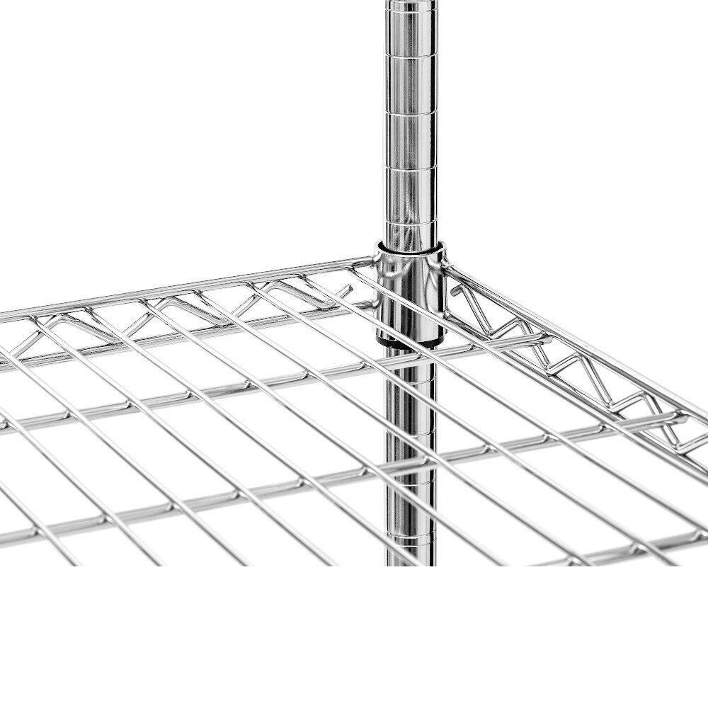 Skládací skladový regál z chromované oceli, 4 police, 122x61x180 cm | FORGAST FG15138 - Obrázek 6