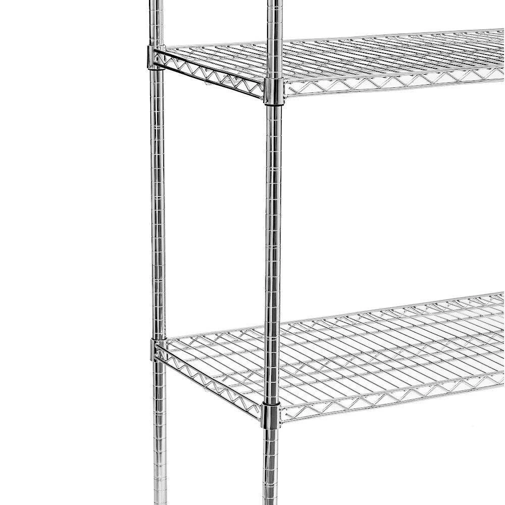 Skládací skladový regál z chromované oceli, 4 police, 122x61x180 cm | FORGAST FG15138 - Obrázek 7