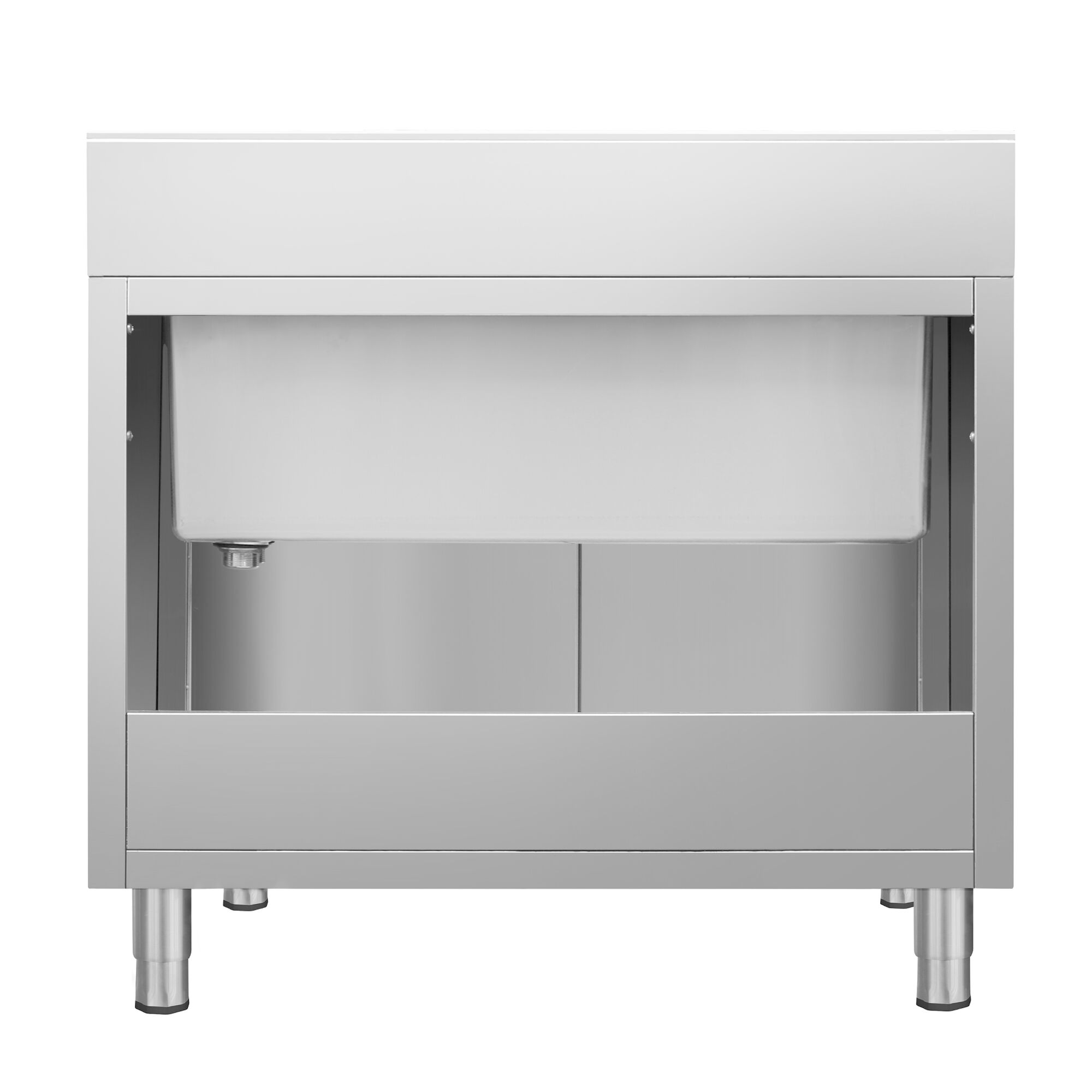 Dřezová skříňka PREMIUM - nerezavějící ocel AISI 304 - 1000x600 mm - posuvné dveře - s 1 dřezem - Obrázek 7