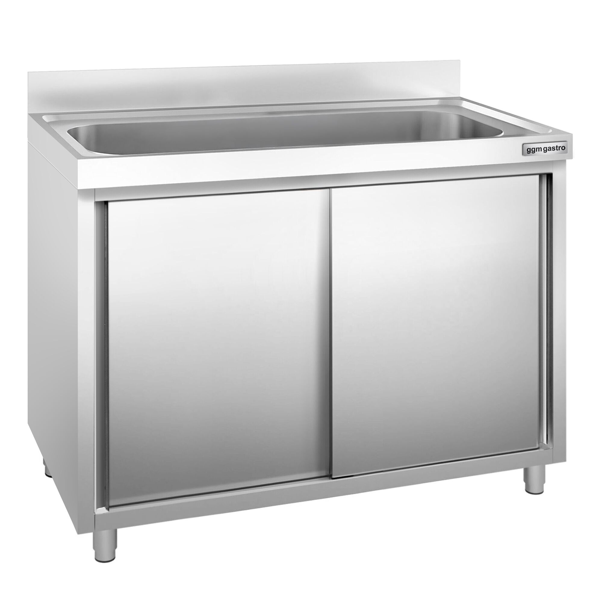 Dřezová skříňka PREMIUM - nerezavějící ocel AISI 304 - 1200x700 mm - posuvné dveře - s 1 dřezem - Obrázek 3