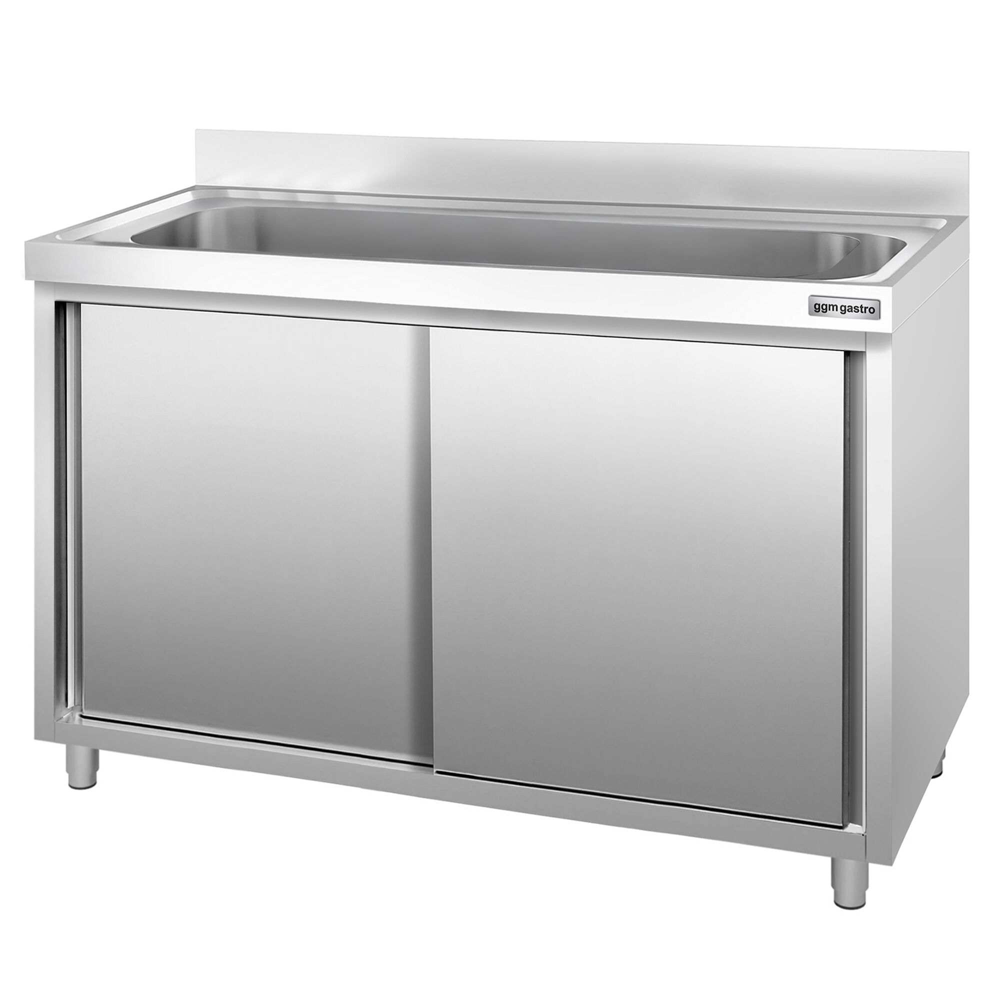 Dřezová skříňka PREMIUM - nerezavějící ocel AISI 304 - 1400x600 mm - posuvné dveře - s 1 dřezem - Obrázek 6