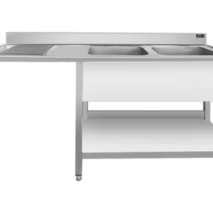 Dvojřez k myčce 1,6 m - 2 dřezy vpravo D 40 x Š 50 x H 25 cm
