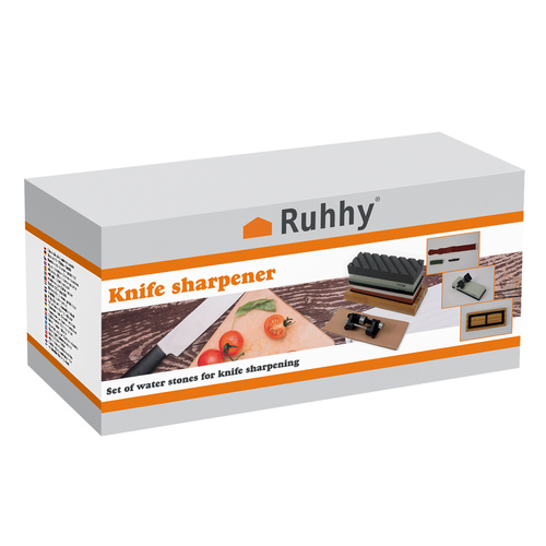 Bruska na kuchyňské nože, dláta, vodní kámen, brusný kámen + popruh RUHHY 23763 - Obrázek 3