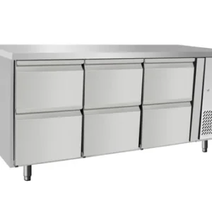 Chladící pult, 6 zásuvek, Arktic, 204L, 230V/400W, 700x1795x(H)840mm
