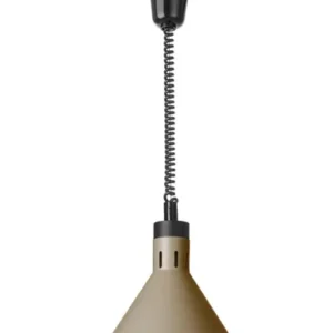 Horkovzdušná lampa s nastavitelnou výškou, kuželová, HENDI, Béžová, 230V/375W, ⌀275x(H)250mm
