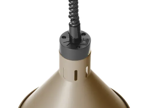 Horkovzdušná lampa s nastavitelnou výškou, kuželová, HENDI, Béžová, 230V/375W, ⌀275x(H)250mm - Obrázek 2