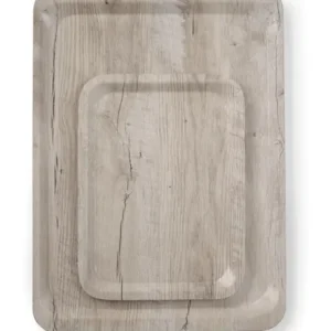 Servírovací tác s laminátem z melaminu, se vzorem dřeva, AmerBox, Světlá dubová, 240x340mm