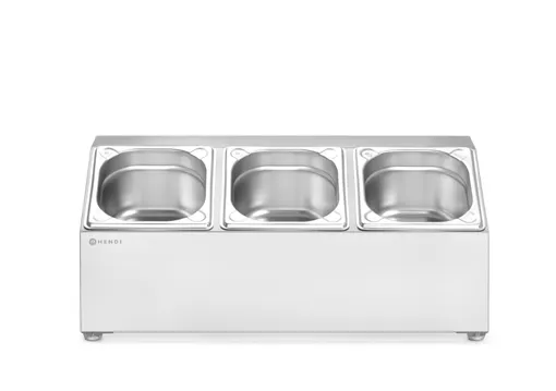 Stojan pro gastronádoby, HENDI, 3 přihrádky, 512x245x(H)215mm - Obrázek 5