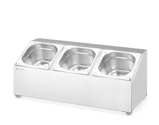 Stojan pro gastronádoby, HENDI, 3 přihrádky, 512x245x(H)215mm - Obrázek 3